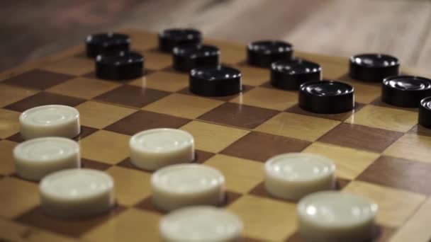 Échecs Rotatifs Avec Échecs Hobby Vérificateurs Sur Terrain Jeu Pour — Video