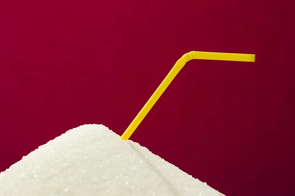 Cukor Egészségtelen Táplálkozás Koncepció Teli Pohár — Stock Fotó