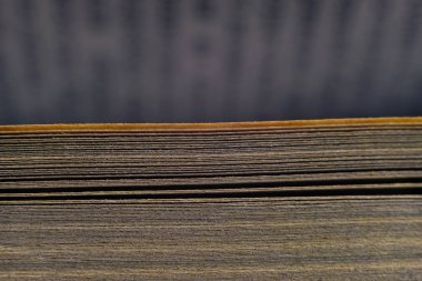 Okul yönetim kurulu bir meşe ahşap masa arka plan üzerinde açık eski kitap