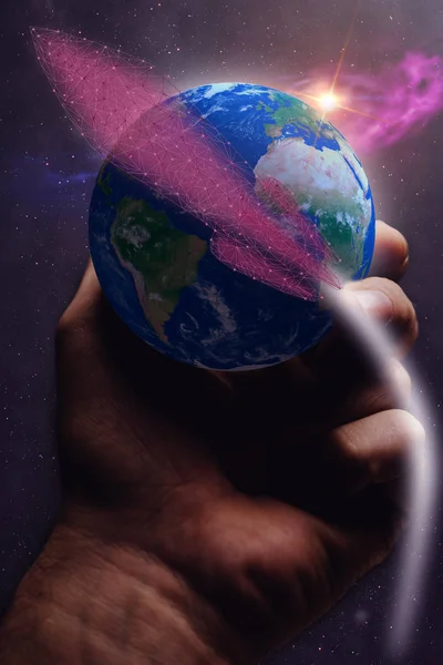 Whole World Human Hands Plam — Stock Photo, Image