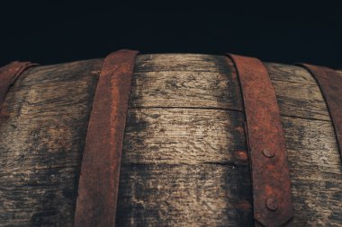 Eski ahşap varil arka plan. Yakın çekim.
