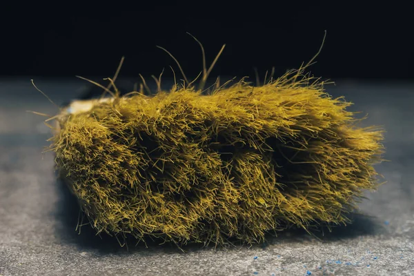 Karanlık bir arka planda eski fırça.