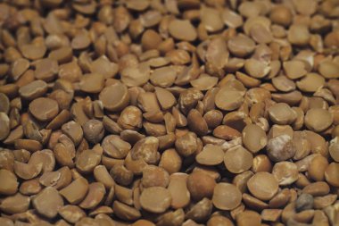 Doğranmış kurutulmuş bezelye arka plan. Makro görünümü.