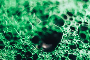 Güzel yeşil kabarcıklar arka plan . Makro görünümü.