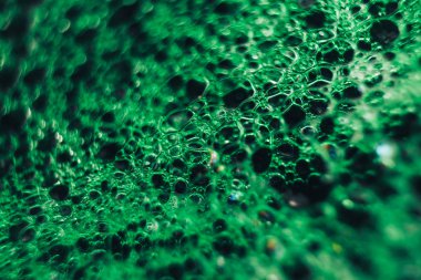 Güzel yeşil kabarcıklar arka plan . Makro görünümü.