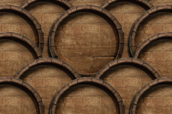 創造的な背景に美しい古い木製の樽 — ストック写真