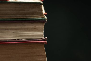 Kitap arka plan sayfaları kapatın. Makro görünümü.