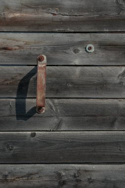 Eski kapı kolu ahşap tahta backgrpund doku.