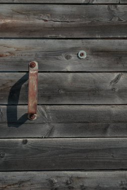 Eski kapı kolu ahşap tahta backgrpund doku.