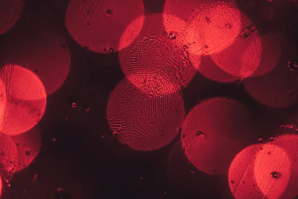 Крупним Планом Вірус Клітинний Мікроскоп Абстрактний Червоний Боке — стокове фото
