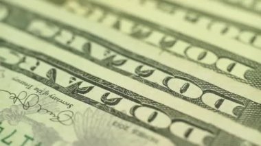 Dolar Yakın Konsept. Amerikan Doları Nakit Para arka plan. Makro görünümü. Dönüş 360 derece.
