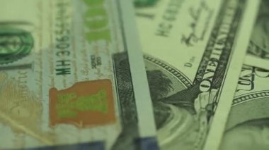 Close up Beautiful Dollars Background. Amerikan, Amerikan doları nakit para. Dolar Banknotları. Makro görünümü.