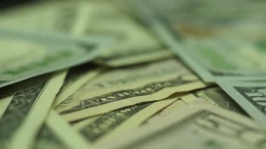 Dolar Yakın Konsept. Amerikan Doları Nakit Para arka plan. Makro görünümü. Dönüş 360 derece.