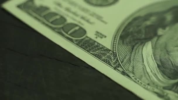 Крупним Планом Красивих Доларів Фону Американських Доларах Сша Готівкових Грошей — стокове відео