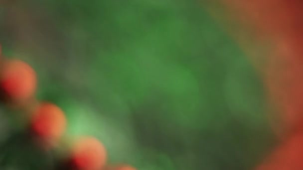 Hermosa Navidad Rojo Verde Fondo Bokeh — Vídeos de Stock