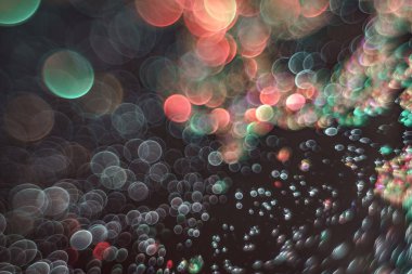 Kırmızı beyaz ve karanlık arka planda güzel bir ışık çakışıyor..