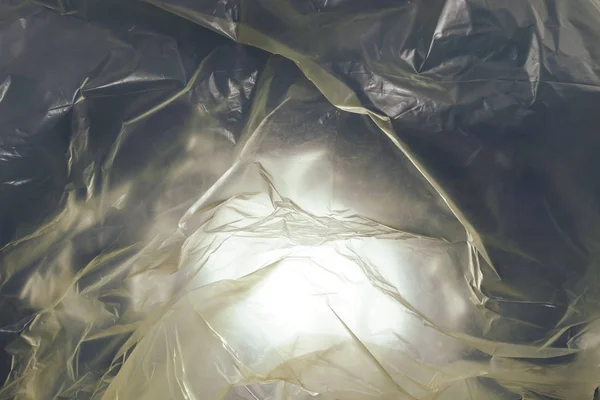 Vacker Gul Plastpåse Abstrakt Bakgrund Inget Plastpåskoncept Rädda Världen Skydda — Stockfoto
