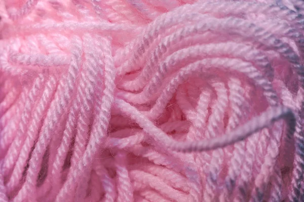 Закрыть Красивый Клубок Розовой Текстуры Макрографический Взгляд — стоковое фото
