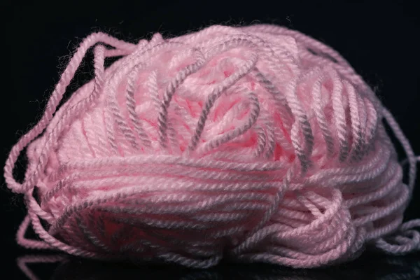 Beautiful Pink Tangle Thread Dark Background Texture — Stock Photo, Image