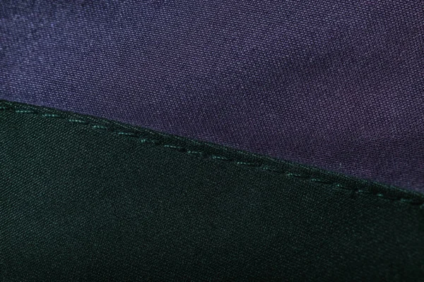 Close Beautiful Purple Black Textile Texture Background Stitching Макрофотосъемка — стоковое фото