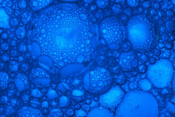 Крупним Планом Красиві Абстрактні Блакитні Бульбашки Воді Екстремально Абстрактний Патерн — стокове фото
