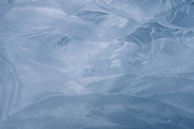 Tasarım için plastik torba soyut arkaplan deseni dokusu. Plastik Torba Konsepti yok, dünyayı kurtar, dünyayı koru.