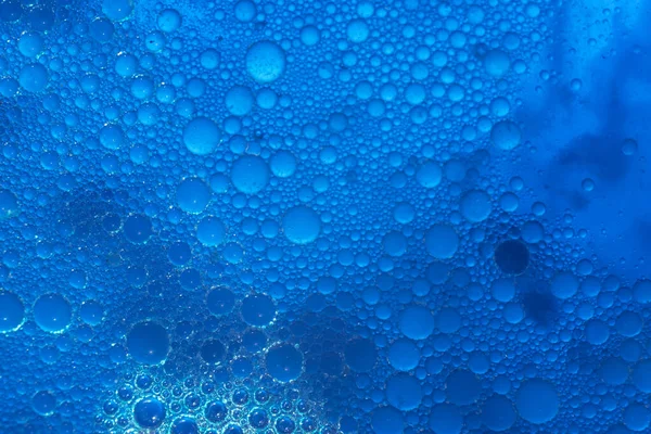 美丽的抽象蓝色水泡 设计的背景模式 宏观摄影视图 — 图库照片