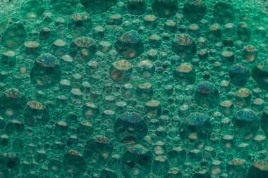 Tasarım için güzel soyut yeşil baloncuklar arka plan deseni. Arkaplan, pankart için sıvı dokusu.