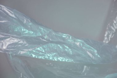 Tasarım için plastik torba soyut arkaplan deseni dokusu. Plastik Torba Konsepti yok, dünyayı kurtar, dünyayı koru.