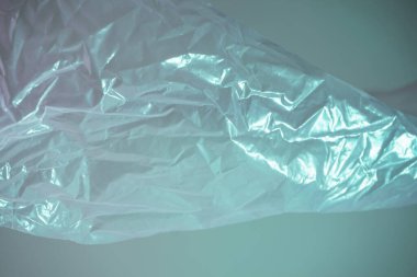 Tasarım için plastik torba soyut arkaplan deseni dokusu. Plastik Torba Konsepti yok, dünyayı kurtar, dünyayı koru.