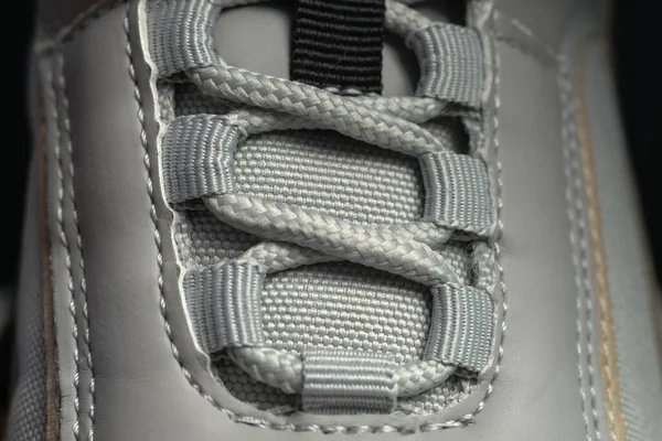 Close Belle Scarpe Shoeloces Sfondo Texture Modello Macro Vista Fotografica — Foto Stock