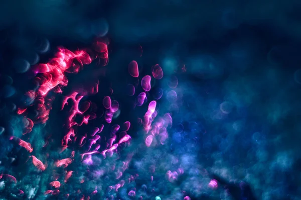 Beautiful Multi Colored Abstract Optical Light Bokeh Dark Background — Stock Photo, Image