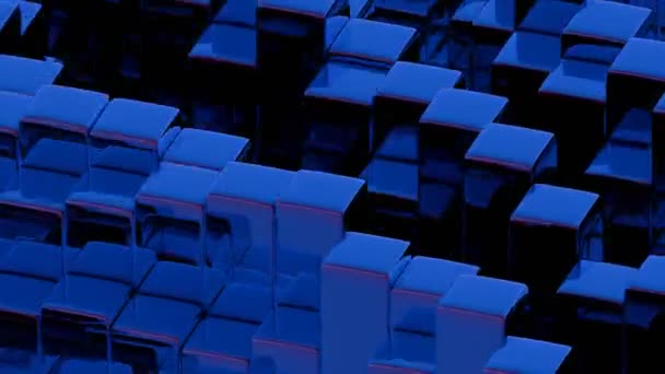 Canlı Dinamik Geometrik Şekiller Neon Renklerle Aydınlatılıyor Modern Şık Bir — Stok video