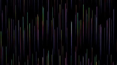 Siyah Arkaplanda Renkli Dikey Çizgiler