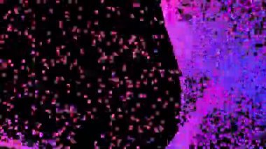 Soyut hareketlerle akan renkli parçacıklar