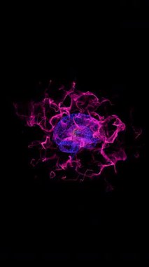 renkli soyut siyah arka plan üzerinde duman