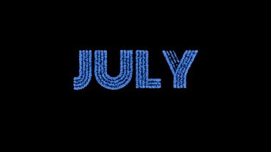 Renkli Temmuz metin canlandırması