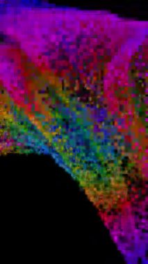 Renkli soyut parçacık canlandırması