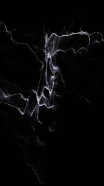 Siyah arkaplanda soyut beyaz duman