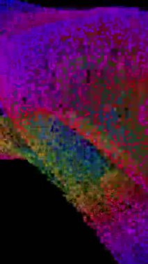 Renkli soyut parçacık oluşumu