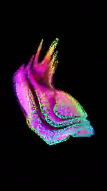 Renkli soyut akışkan hareket canlandırması