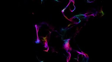 renkli soyut siyah arka plan üzerinde duman