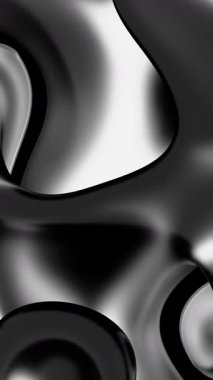 Soyut siyah ve gümüş sıvı şekilleri