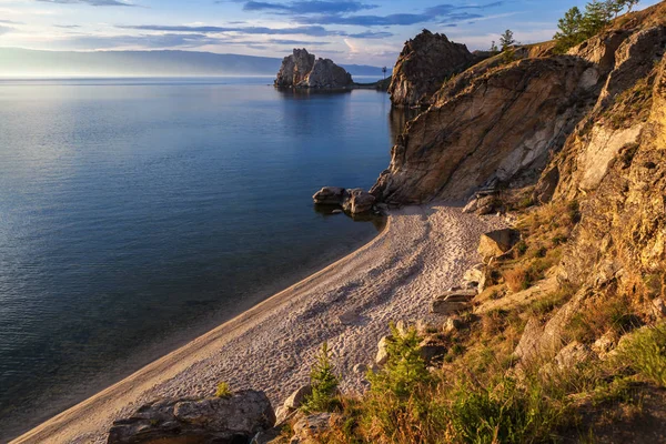 Cape Burhan Shaman Rock Olkhon Island Baikal Lake — Stock Photo, Image