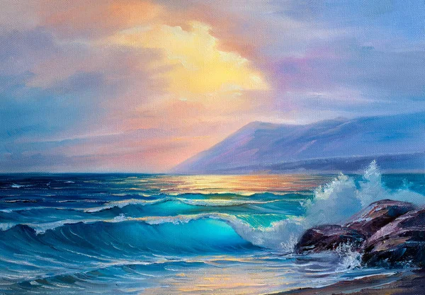 Malowanie Seascape — Zdjęcie stockowe