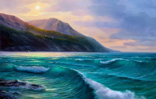 Malowanie Seascape. — Zdjęcie stockowe