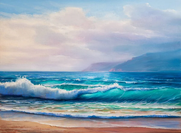 Painting seascape — Stock Photo, Image