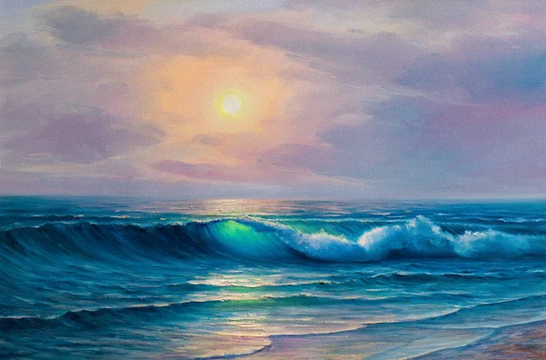 Painting seascape. Sea wave. — Stock Photo, Image