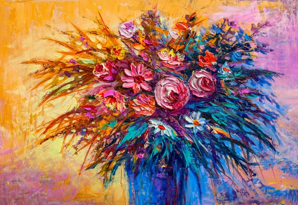 Oil painting flowers