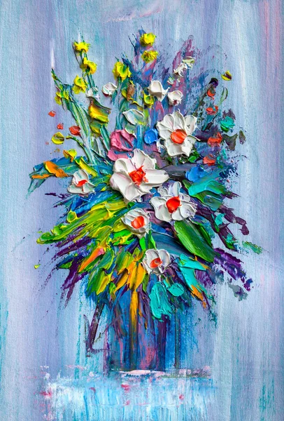 Oil painting flowers